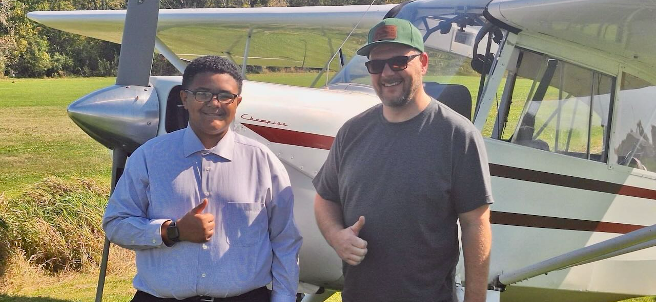 Young Eagles participants preparing for a flight at Cottonwood Airport